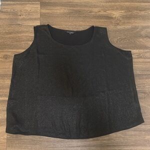 Ming Wang Shimmer Black Tank Top-0099